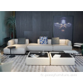 Sofa en cuir authentique de style européen